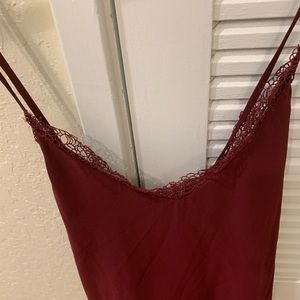 Maroon slip dress
